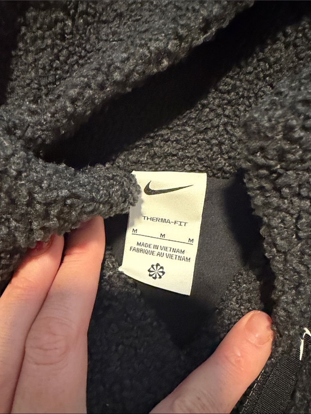 Nike Kids Black Therma-FIT Sherpa Puffer Jacket